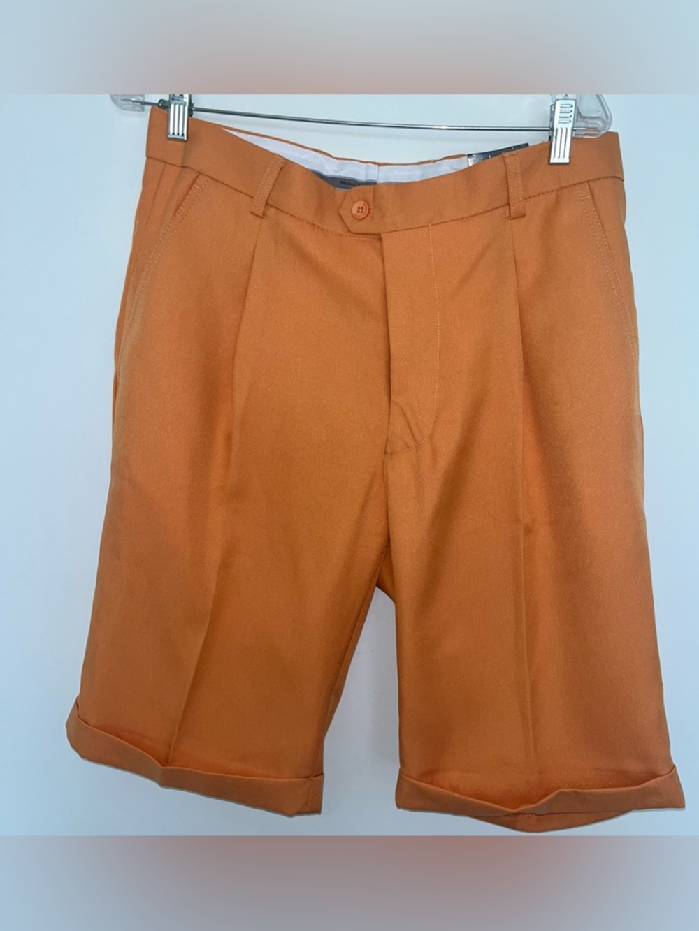 Mi Orange Flat-Front Tailored Shorts